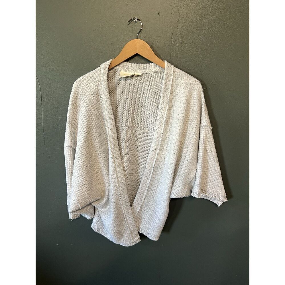 Maeve by Anthropologie Womens Gray Knit Open Front Cardigan Sweater Size XS